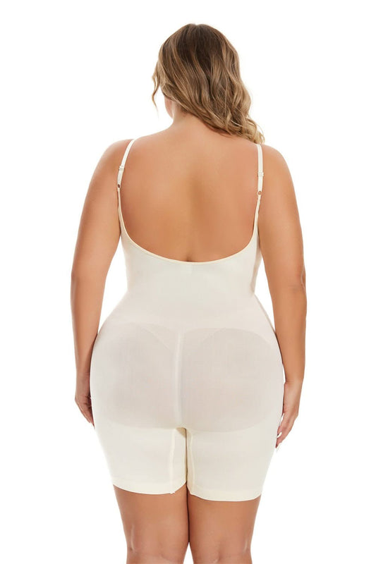 Simple Waist Fitted Belly Contracting And Hip Lifting Exposed Back