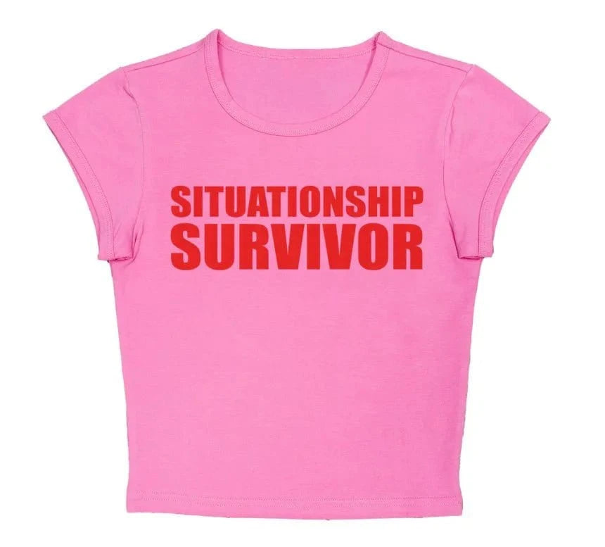 Pink Situationship Survivor Graphic Tee