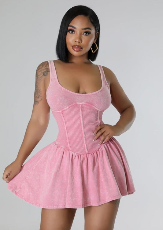 Sleeveless Corset Style Mini Dress