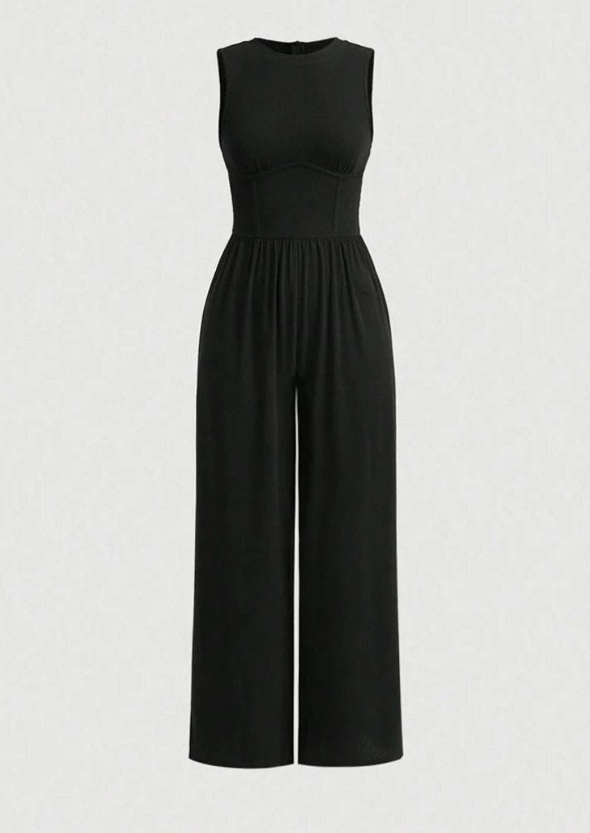 Black Sleeveless Jumpsuit