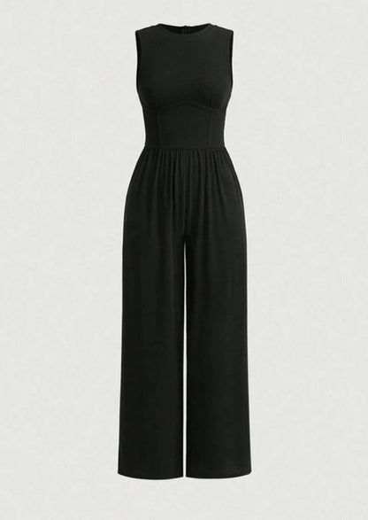 Black Sleeveless Jumpsuit