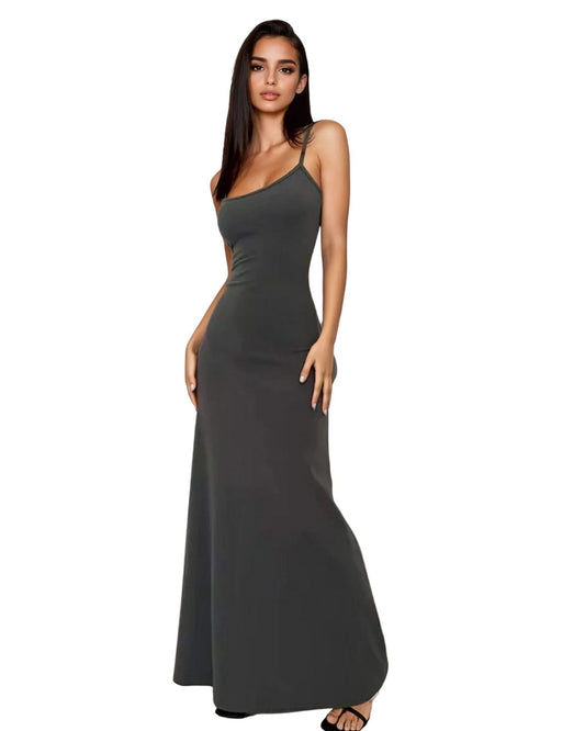 "Sleeveless Split Sheath Dress – Summer Chic"