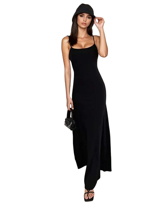 "Sleeveless Split Sheath Dress – Summer Chic"