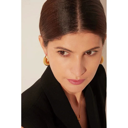 Gold Slinky Hoop Earrings