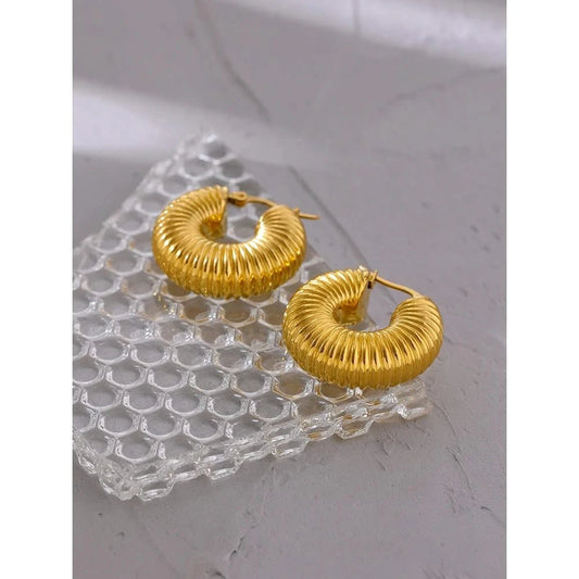 Gold Slinky Hoop Earrings