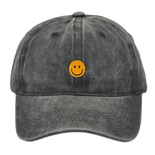 Smiley Baseball Cap Embroider - Mabel Love Co - Handbags