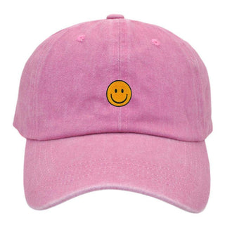 Smiley Baseball Cap Embroider - Mabel Love Co - Handbags