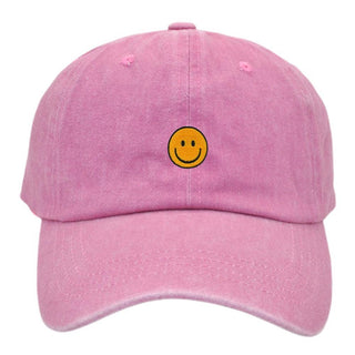 Smiley Baseball Cap Embroider - Mabel Love Co - Handbags