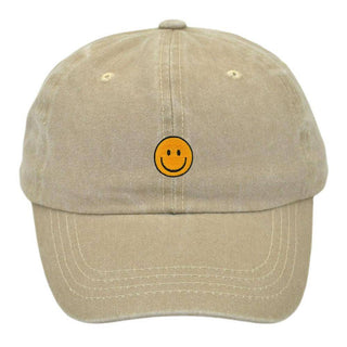 Smiley Baseball Cap Embroider - Mabel Love Co - Handbags