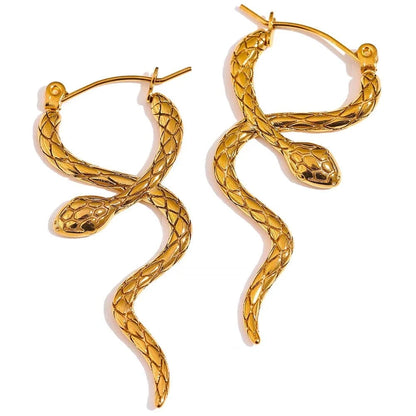 Snake Hoop Earrings