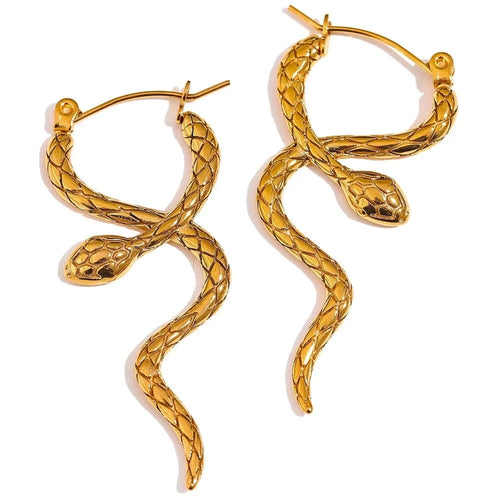 Snake Hoop Earrings