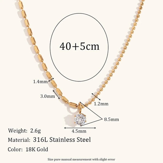 Solara Beaded Necklace - Size Details
