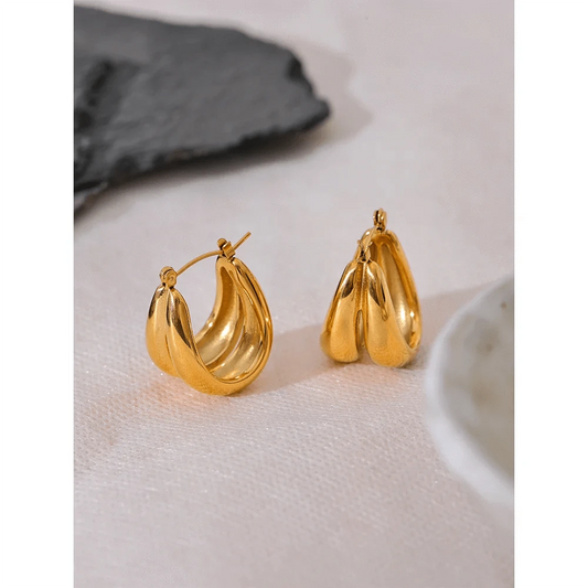 Solaris Gold Hoop Earrings