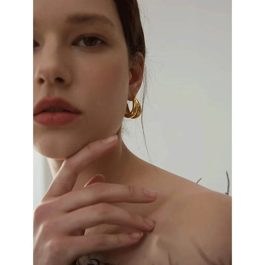Solaris Gold Hoop Earrings