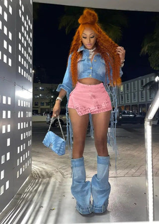 Mini Jean skirt