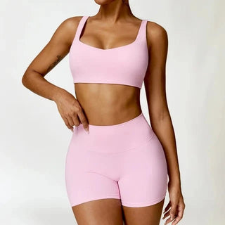 Sports Bra and Yoga Short Set