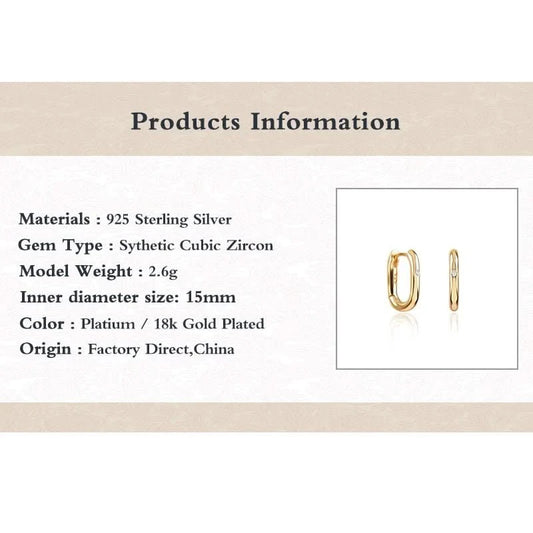 Product Information of Square Hoop Earrings