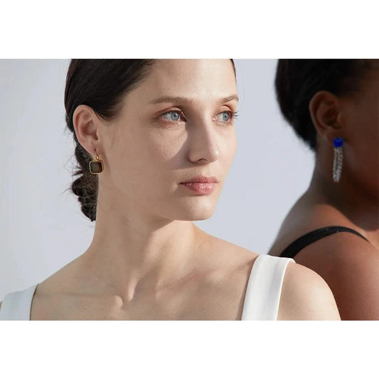 Square Opal Earrings