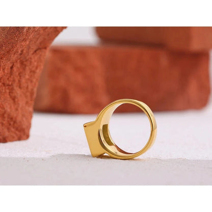 Square Stone Gold Ring