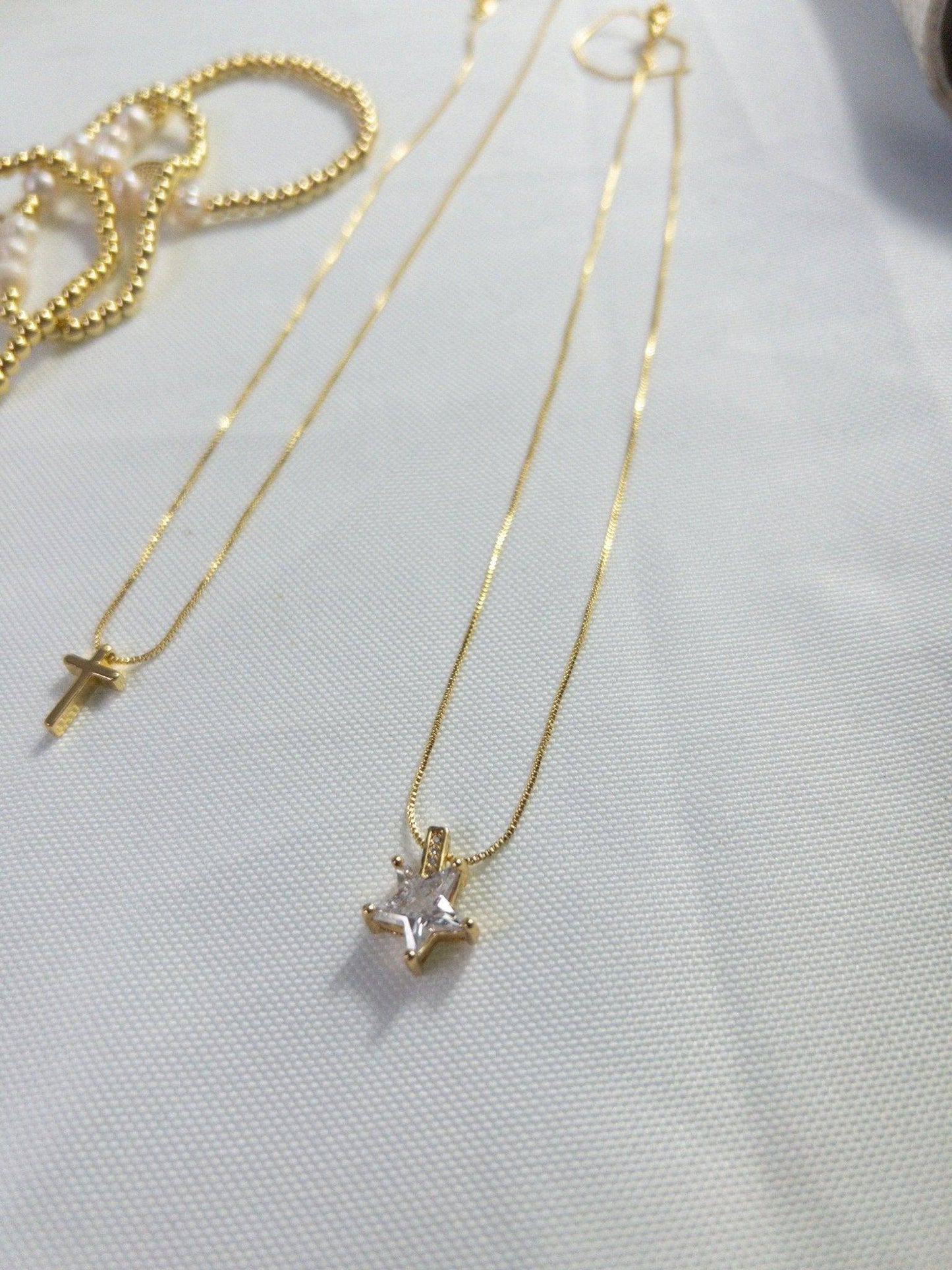 Star Pendant Gold Necklace