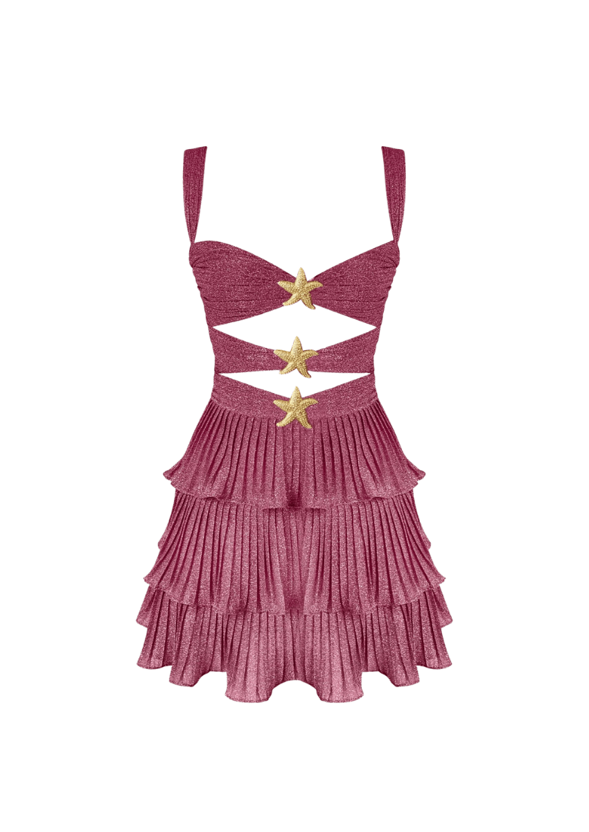 starfish dress Hollow Out Starfish Sequin Mini Dress