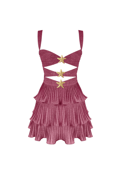 pink dress with starfish Aimee Sequin Starfish Formal Dress