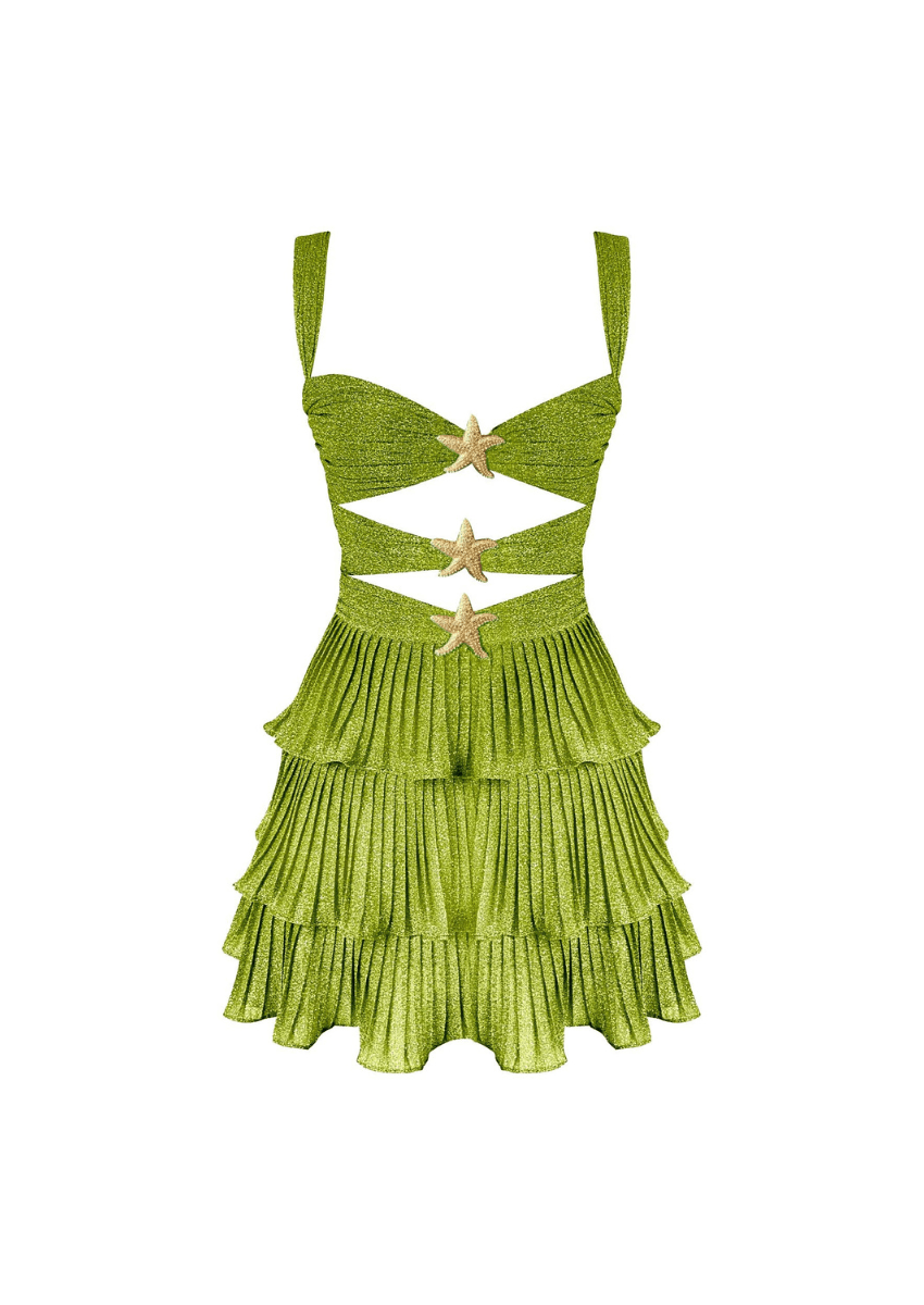Hollow Out Starfish Sequin Mini Dress | Mabel Love Co Green / L Hollow Out Starfish Sequin Mini Dress | Mabel Love Co Green / L