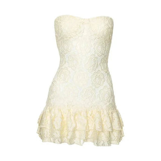 Strapless Lace Mini Dress