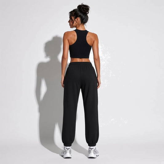 Streetwear Unisex Fleece Joggers — back