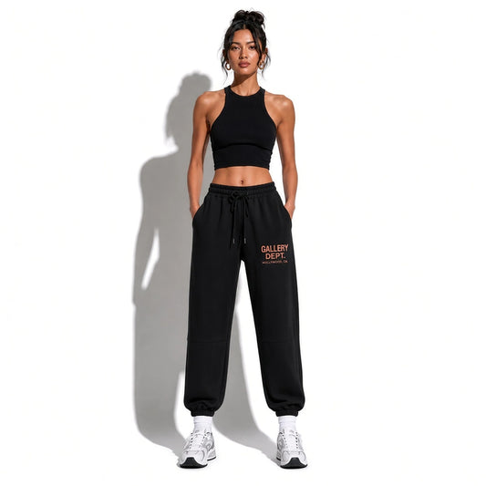 Streetwear Unisex Fleece Joggers — front