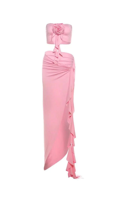 Mabel Love Co. Pink Summer Maxi Dress.