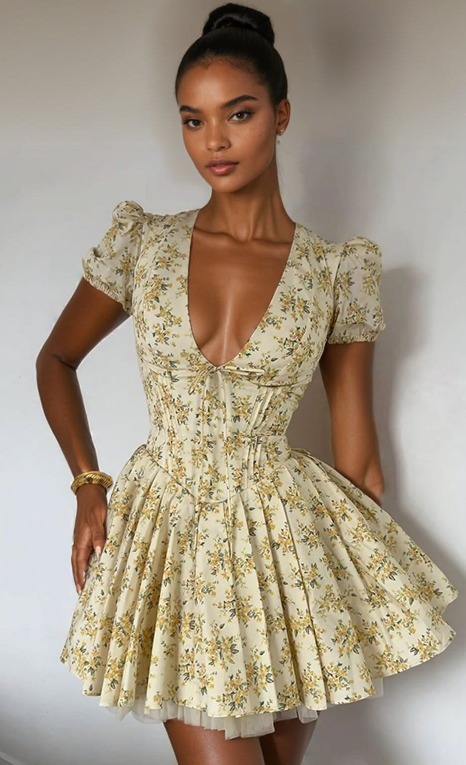 Summer Pleated Dress | Mabel Love Co Yellow / XL Summer Pleated Dress | Mabel Love Co Yellow / XL