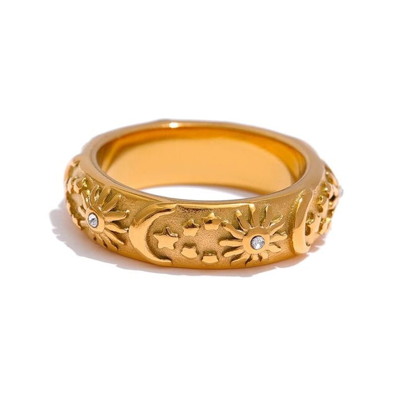 Sun Star Moon Ring