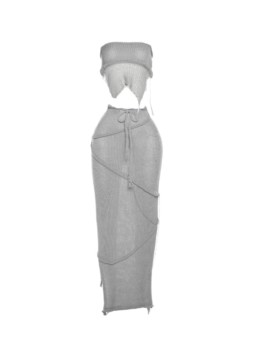 Take me out skirt set mesh maxi skirt set