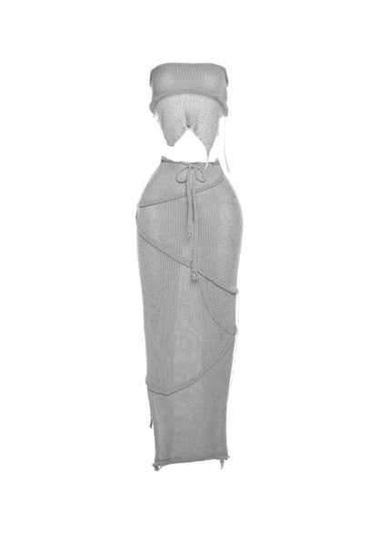 Take me out skirt set mesh maxi skirt set