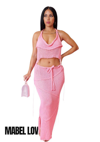 Take me out skirt set mesh maxi skirt set