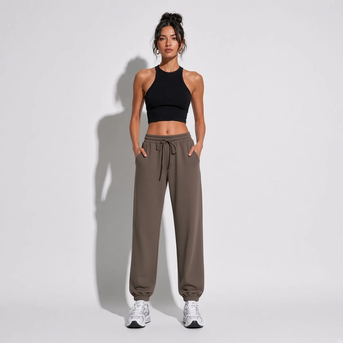 Joggers Pants — Taupe front