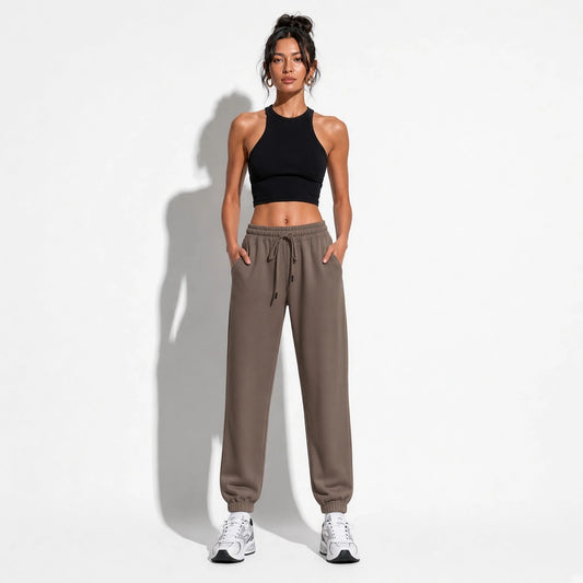 Joggers Pants — Taupe front
