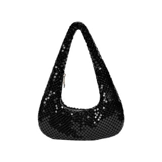 Glittering Mesh Teardrop Shoulder Bag