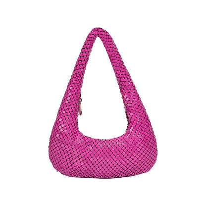 Glittering Mesh Teardrop Shoulder Bag