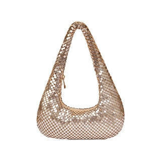 Glittering Mesh Teardrop Shoulder Bag