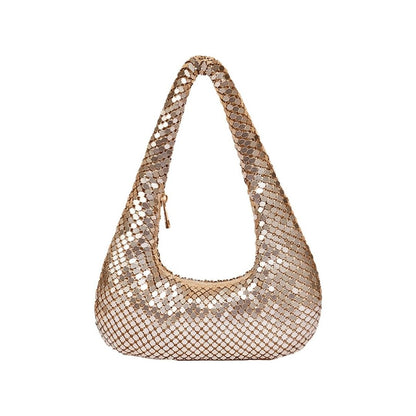 Glittering Mesh Teardrop Shoulder Bag