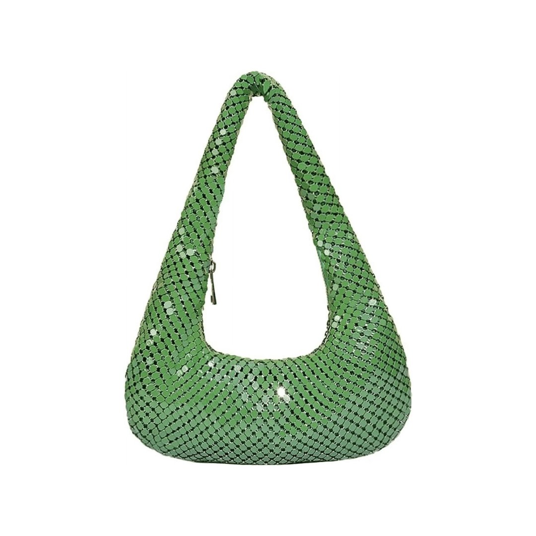 Glittering Mesh Teardrop Shoulder Bag