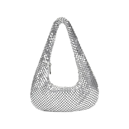 Glittering Mesh Teardrop Shoulder Bag