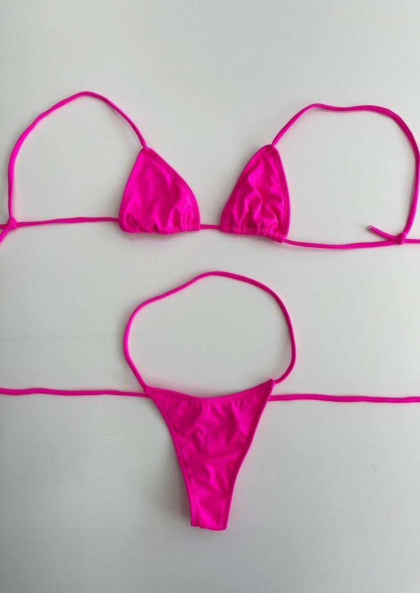 Tie Me Tanga Bikini Pink