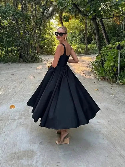 black dressy dresses A-Line Belted Midi Dress & Reviews - Black - Line Satin Prom Dress Mima John Black Vintage Floral