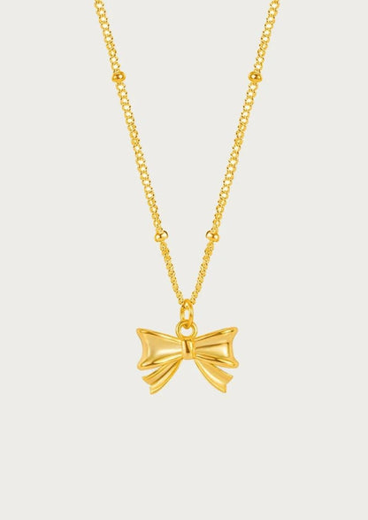 Tiny bow necklace