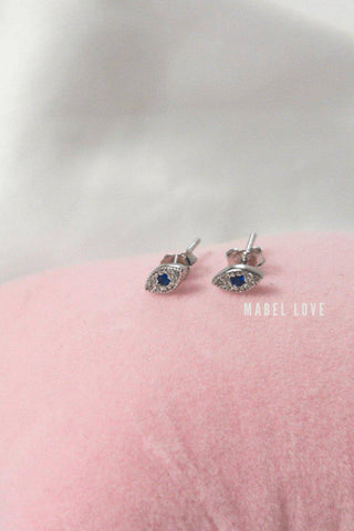 Tiny Eye Stud Gold Earrings