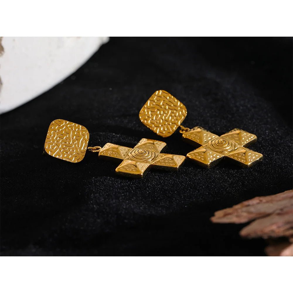 Trendy Cross Earrings