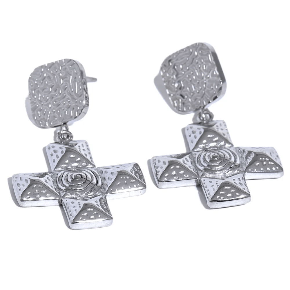 Trendy Cross Earrings